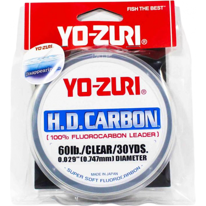 Флюорокарбон YO-ZURI H.D.CARBON 100% Fluorocarbon Leader 0,747мм 27м (clear) R894-CL Флюорокарбон YO-ZURI H.D.CARBON 100% Fluorocarbon Leader 0,747мм 27м (clear) R894-CL
