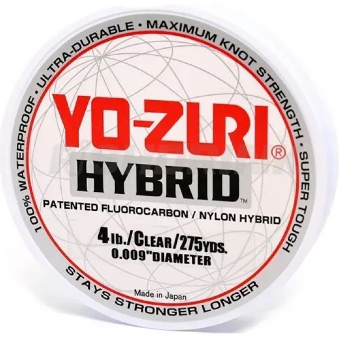 Леска монофильная YO-ZURI HYBRID 0,235мм 252м (clear) R513-CL