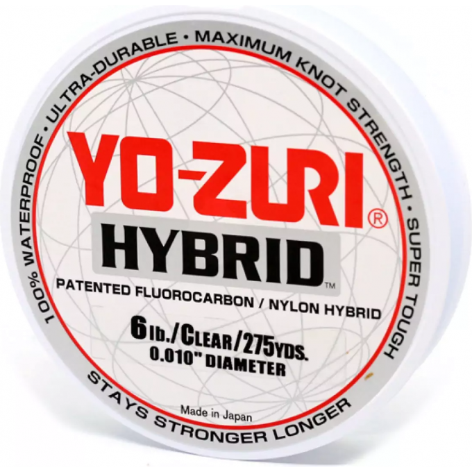 Леска монофильная YO-ZURI HYBRID 0,263мм 252м (clear) R514-CL
