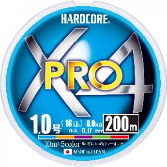 Плетеный шнур YO-ZURI DUEL PE HARDCORE X4 PRO 200m Yellow #2.0 13.0Kg (0.24mm) Плетеный шнур YO-ZURI DUEL PE HARDCORE X4 PRO 200m Yellow #2.0 13.0Kg (0.24mm)