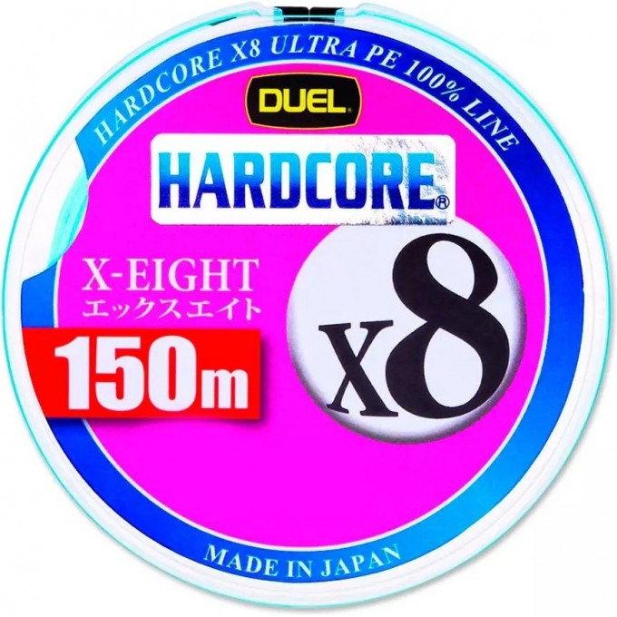 Плетеный шнур YO-ZURI DUEL PE HARDCORE X8 150m MilkyBlue #1.0 (0.171mm) 9.0kg H3296-MB Плетеный шнур YO-ZURI DUEL PE HARDCORE X8 150m MilkyBlue #1.0 (0.171mm) 9.0kg H3296-MB