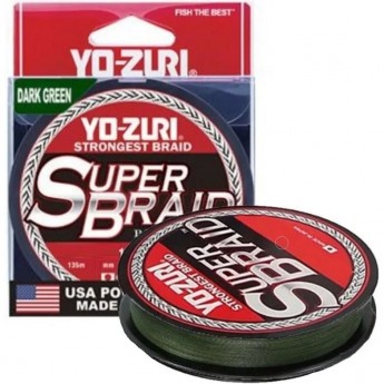 Шнур плетеный YO-ZURI PE SUPERBRAID 0,43мм, 270 м Dark Green Шнур плетеный YO-ZURI PE SUPERBRAID 0,43мм, 270 м Dark Green